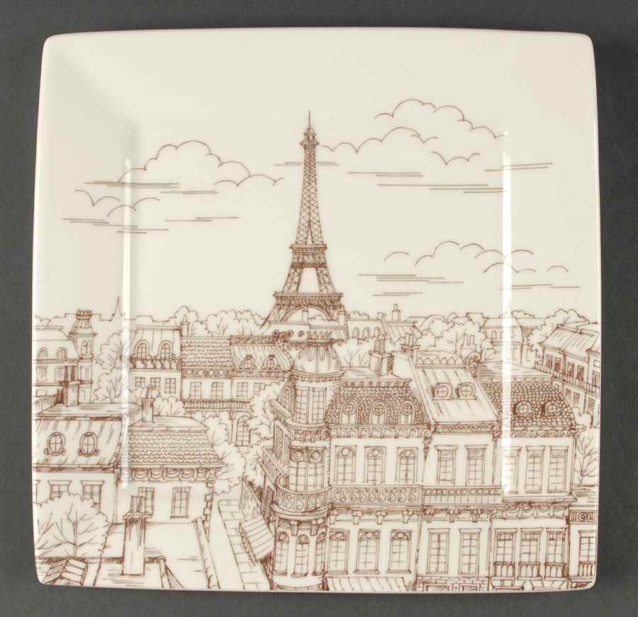 City Scenes Sepia Dinner Plate by 222 Fifth (PTS)-1
