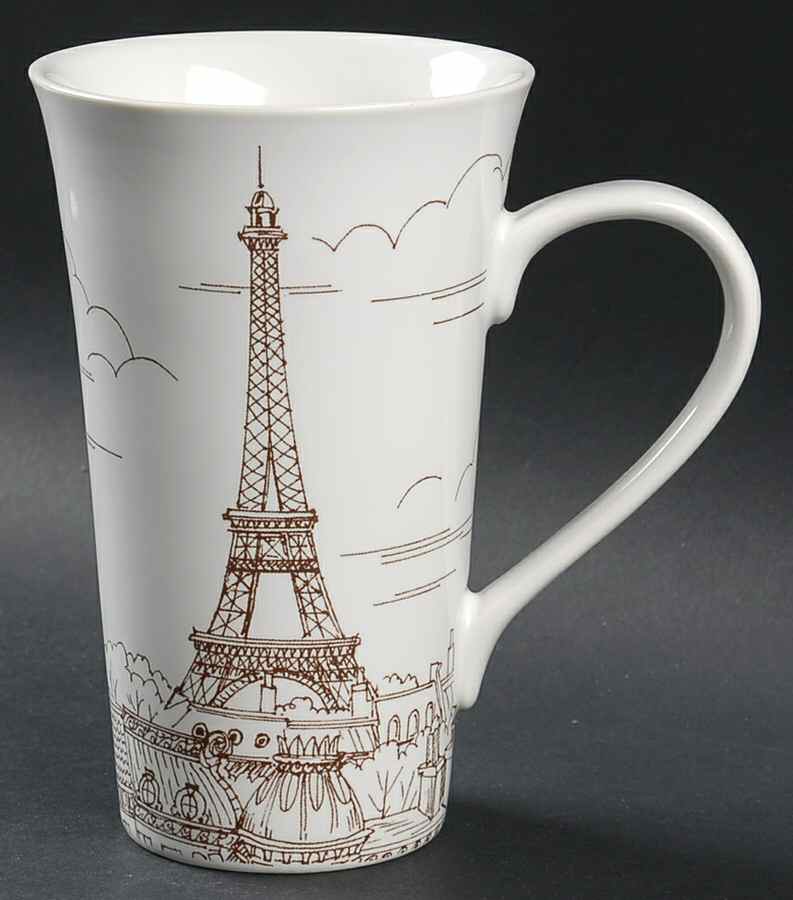 City Scenes Sepia Latte Mug by 222 Fifth (PTS)-1