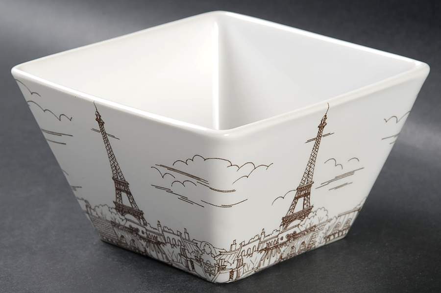 City Scenes Sepia Individual Square Appetizer Bowl by 222 Fifth (PTS)-1
