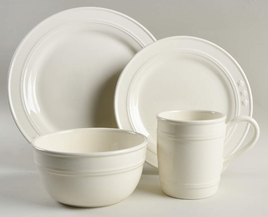 General Store Cream 4 Piece Place Setting by American Living-1