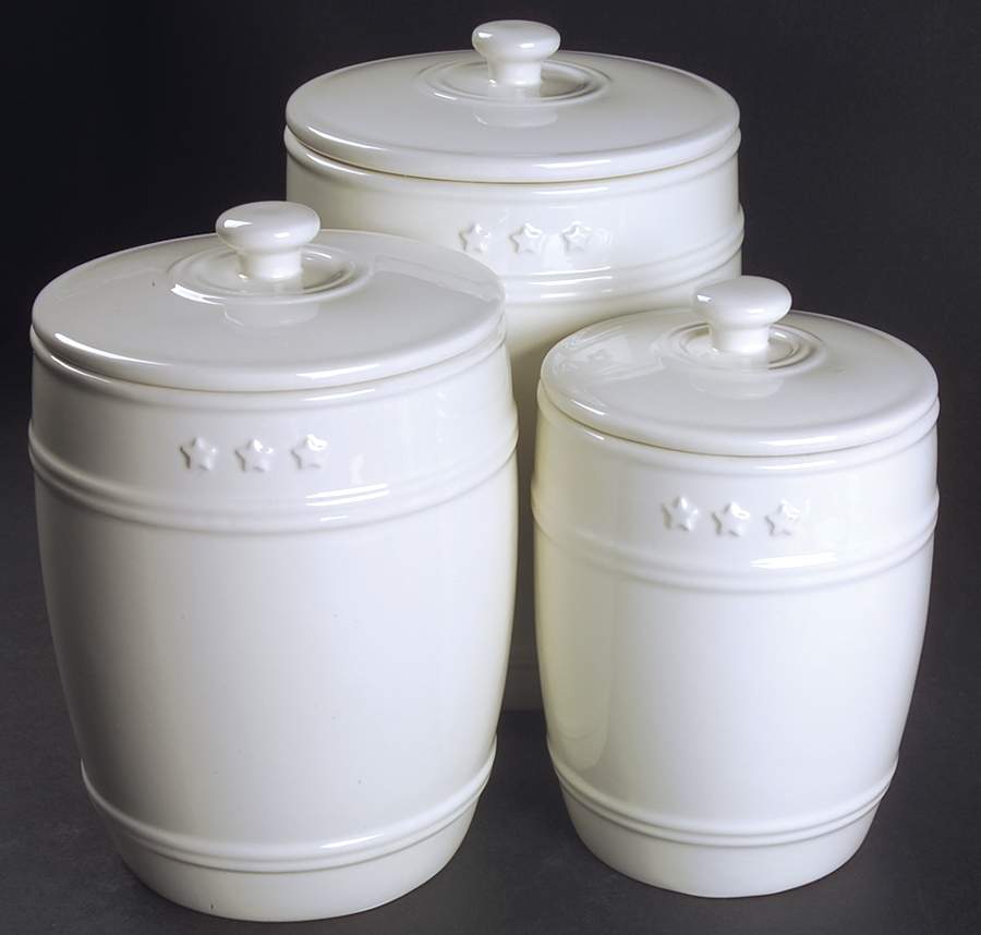 General Store Cream (3 Piece) Canister Set (Box Set) by American Living-1