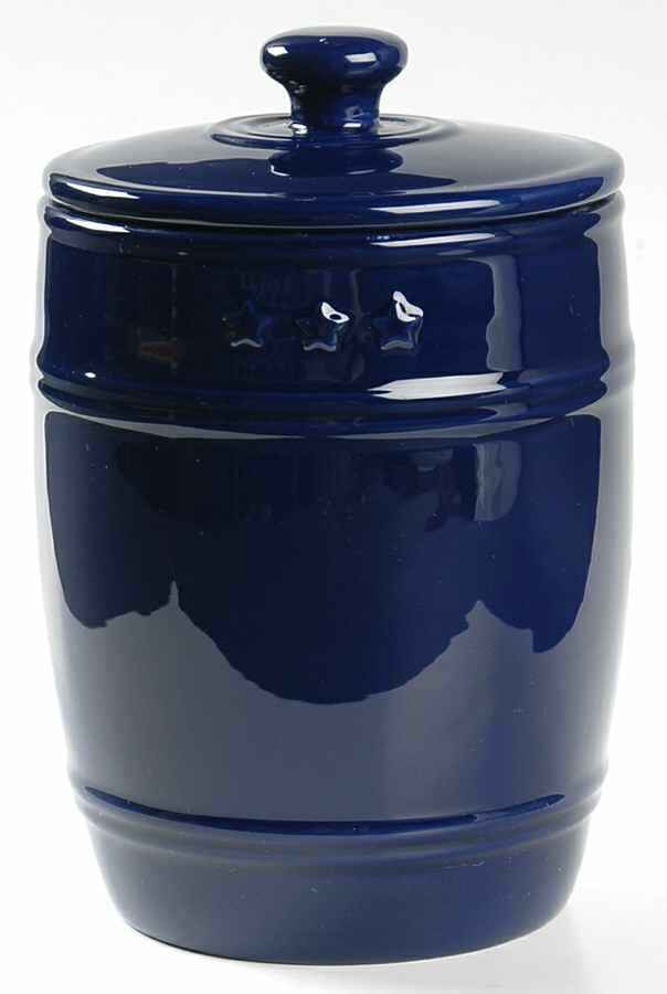 General Store Navy Blue Small Canister & Lid by American Living-1
