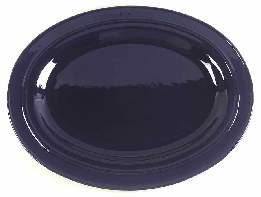General Store Navy Blue 18" Oval Serving Platter by American Living-1