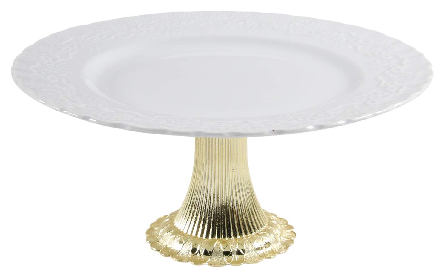 Meredith Cake Stand with 4"-5" Metal Pedestal  Hc by American Living-1