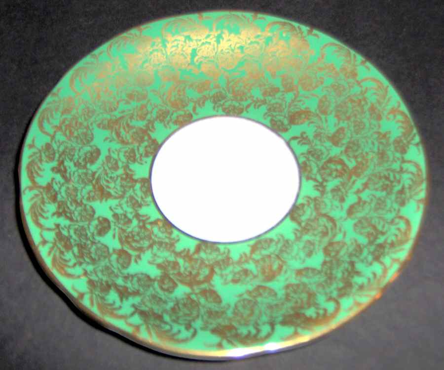 C869 Green Saucer by John  Aynsley & Sons-1