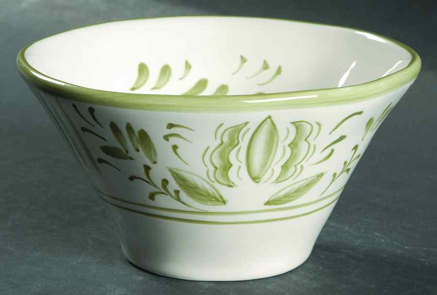 Antique Olive Floral Soup/Cereal Bowl by Ambiance-1