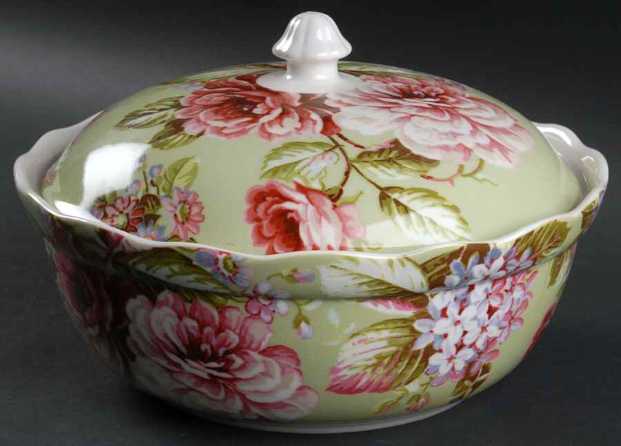 Heidi Green Round Covered Vegetable by 222 Fifth (PTS)-1