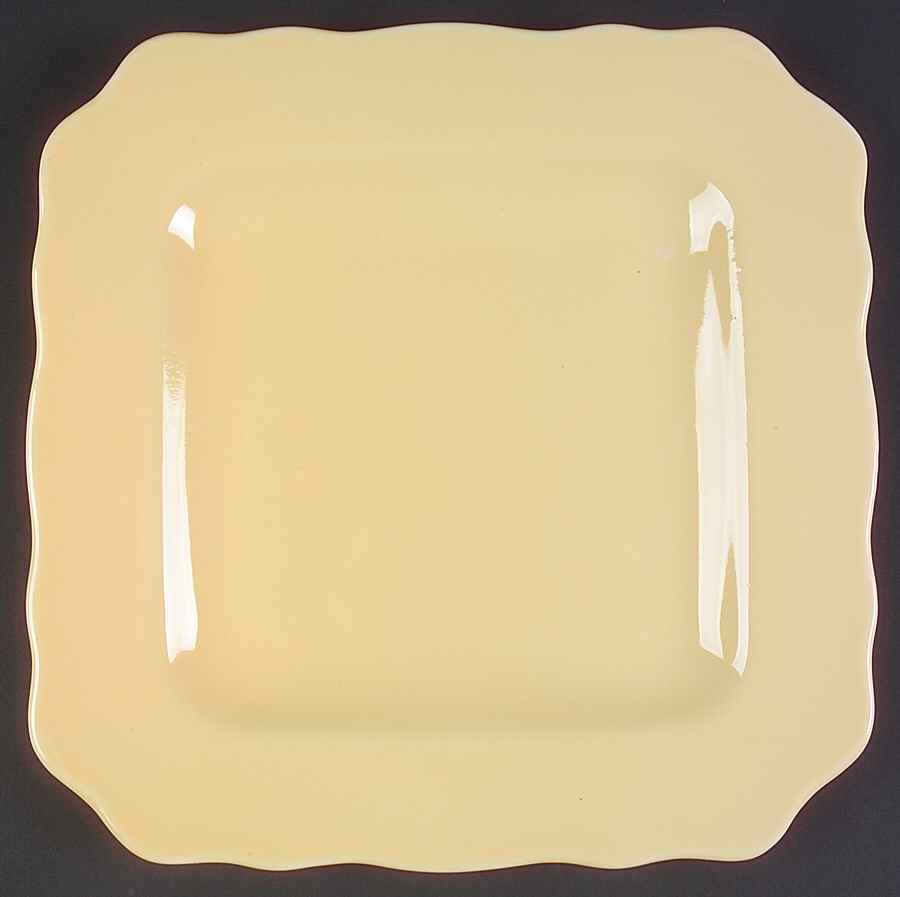 Roddi Butter Yellow Square Dinner Plate by 222 Fifth (PTS)-1