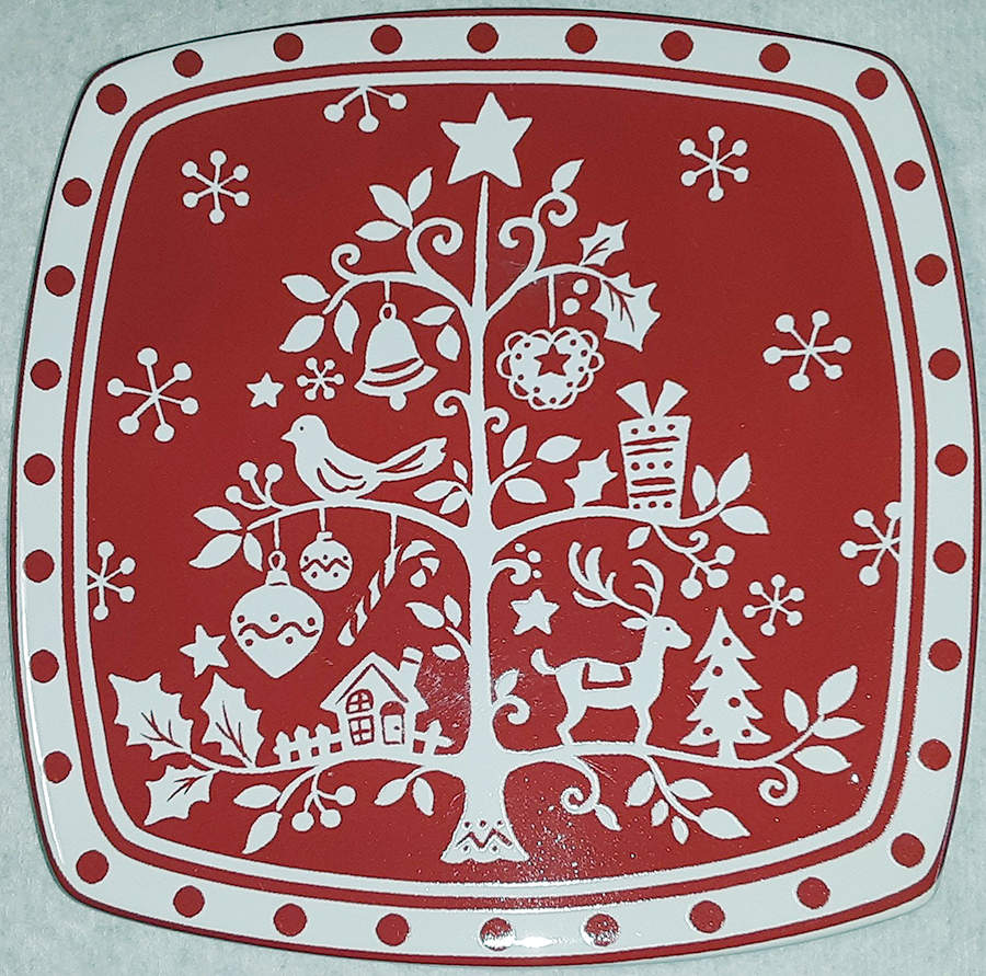 Tivoli Red Appetizer Plate by 222 Fifth (PTS)-1