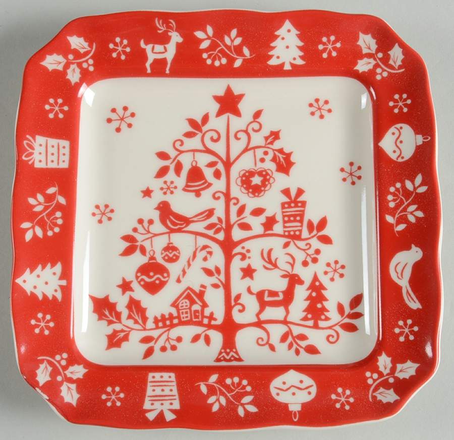 Tivoli Red Appetizer Plate by 222 Fifth (PTS)-1