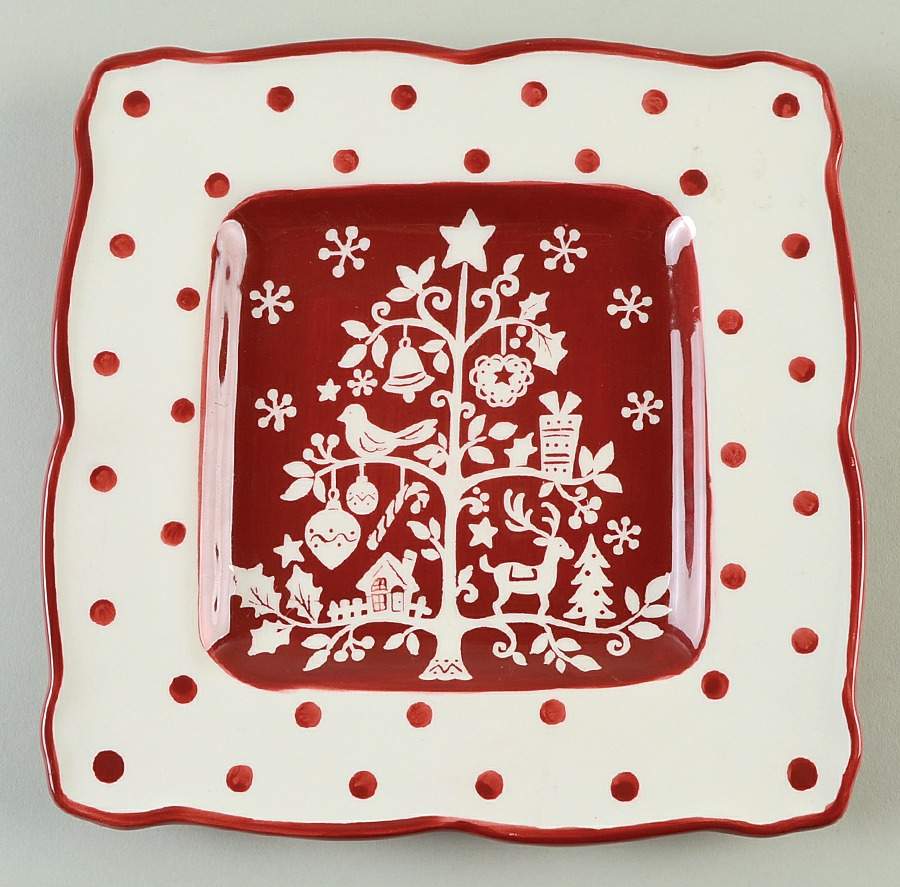 Tivoli Red Luncheon Plate by 222 Fifth (PTS)-1