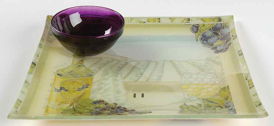Dolce Toscana 1-Piece Glassware Chip and Dip Set by Ambiance-1