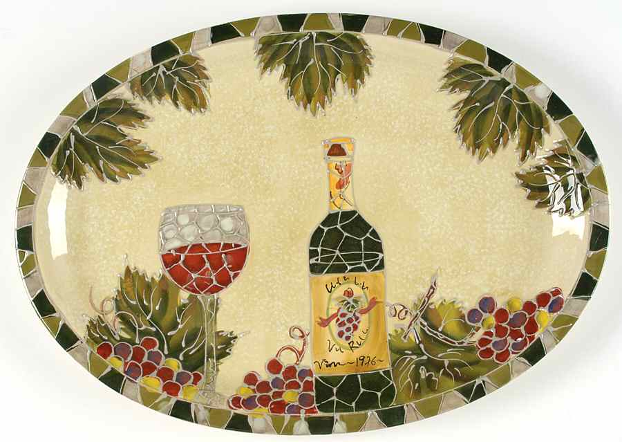 Dolce Toscana 16" Oval Serving Platter by Ambiance-1