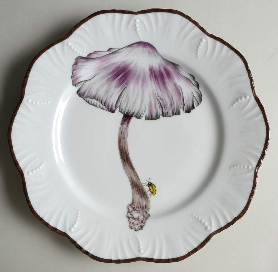 Les Champignons Dinner Plate by Alberto Pinto-1