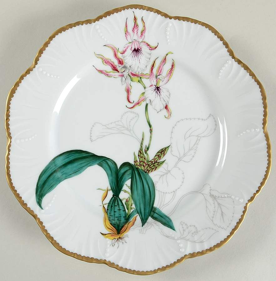 Histoires d'Orchidees Dinner Plate by Alberto Pinto-1