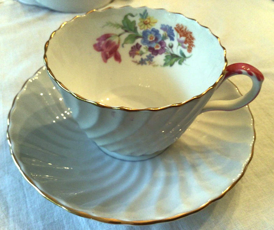 C545-1 Flat Cup & Saucer Set by John  Aynsley & Sons-1