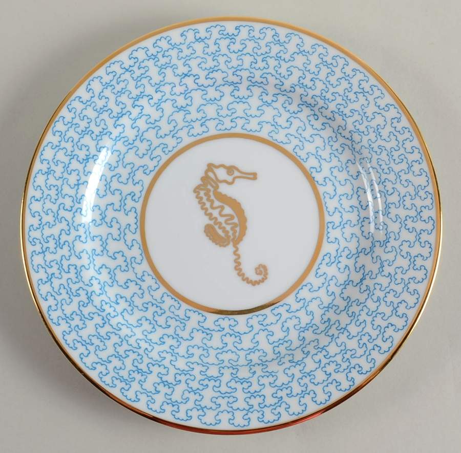 Mer Turquoise Salad/Dessert Plate by Alberto Pinto-1