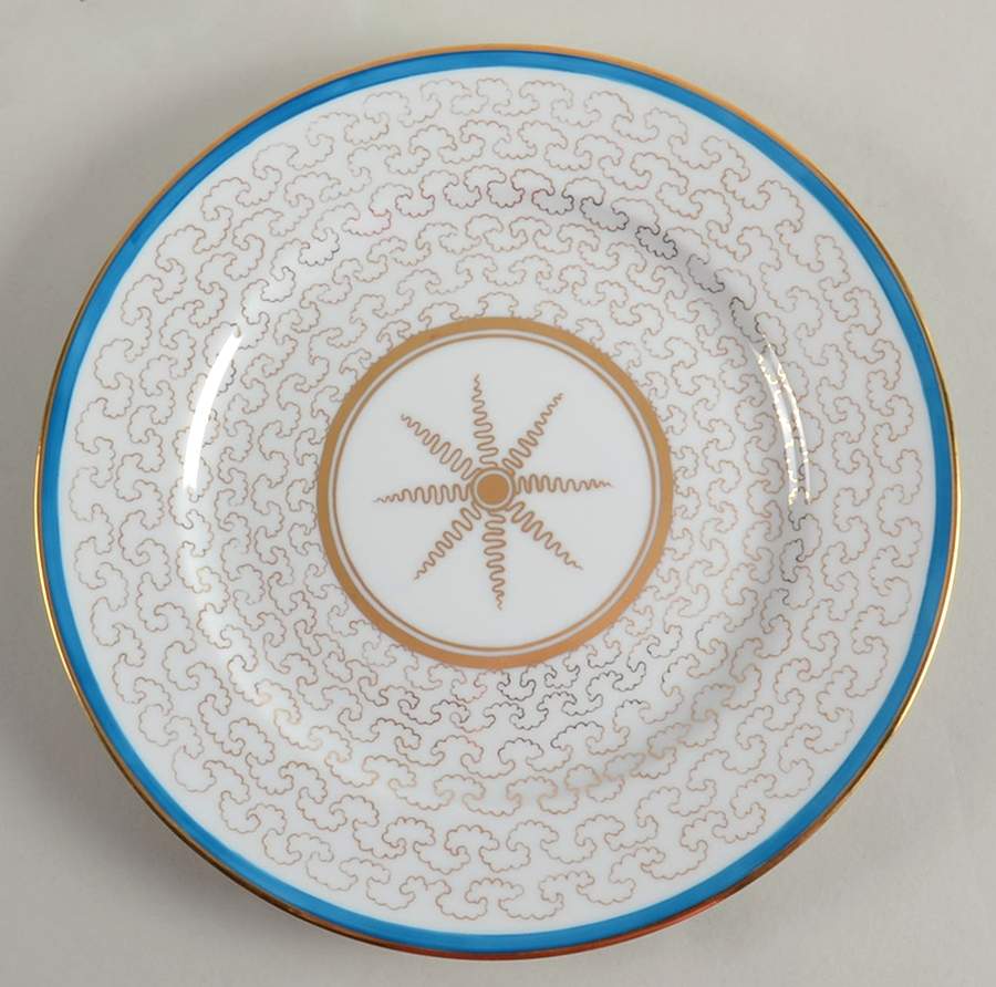 Mer Turquoise Dinner Plate by Alberto Pinto-1