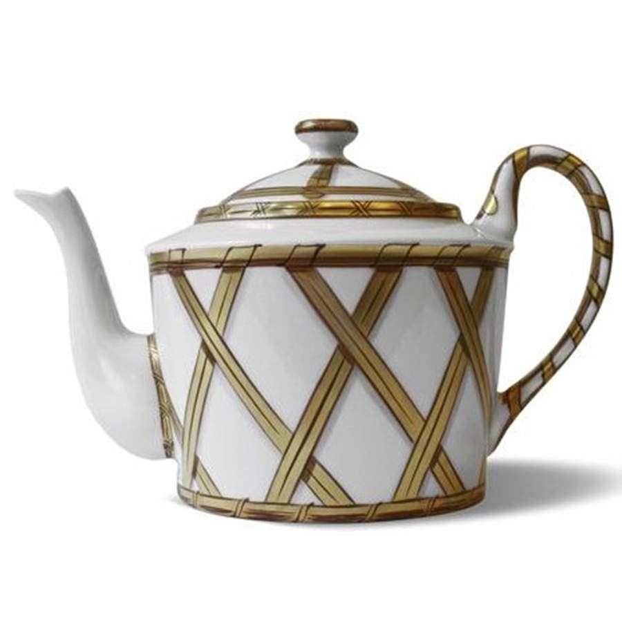 Vannerie Gold Teapot & Lid by Alberto Pinto-1