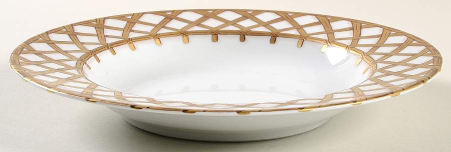 Vannerie Gold Rim Soup Bowl by Alberto Pinto-1