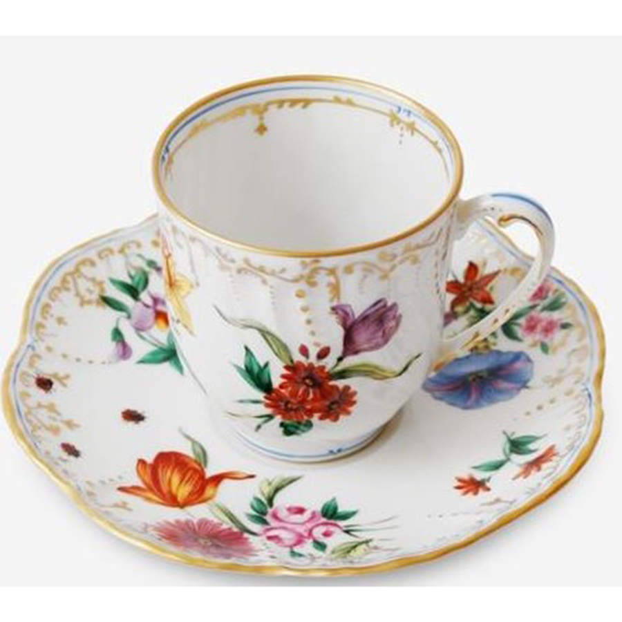 Belles Saisons Flat Demitasse Cup & Saucer Set by Alberto Pinto-1