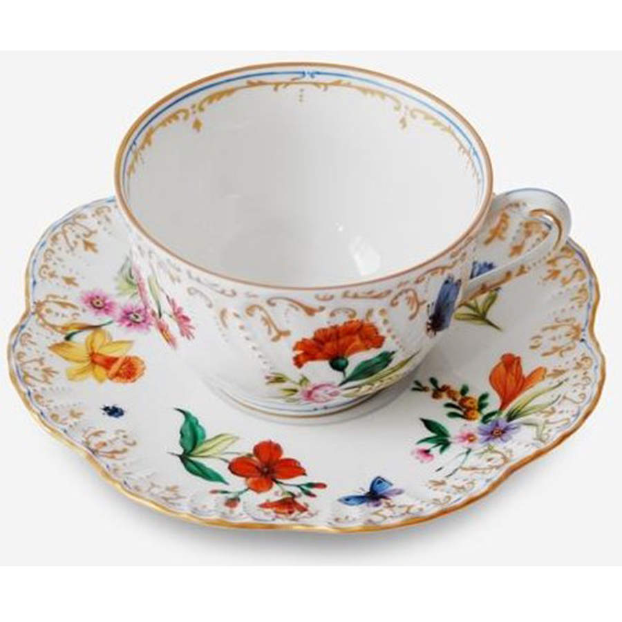 Belles Saisons Flat Cup & Saucer Set by Alberto Pinto-1