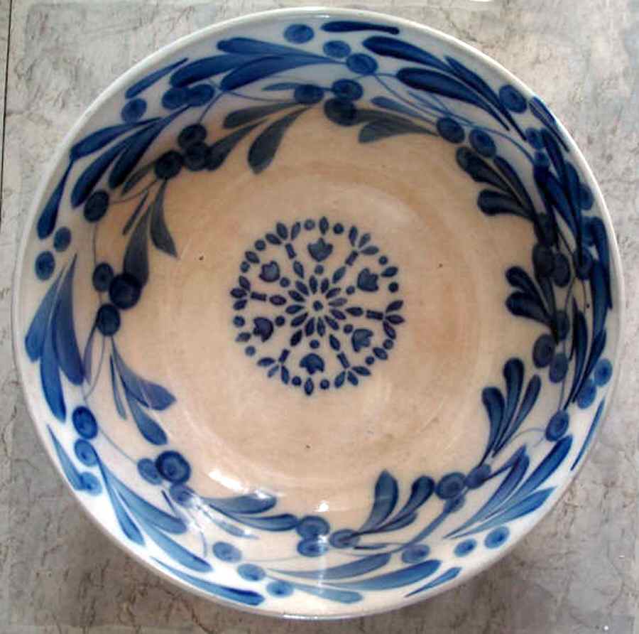 AVF2 9" Round Vegetable Bowl by Avon Faience Pottery-1