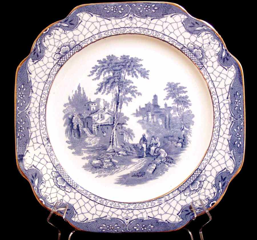 Landscape (Gold Trim) Luncheon Plate by Adams China-1
