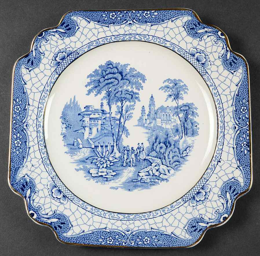 Landscape (Gold Trim) Dinner Plate by Adams China-1