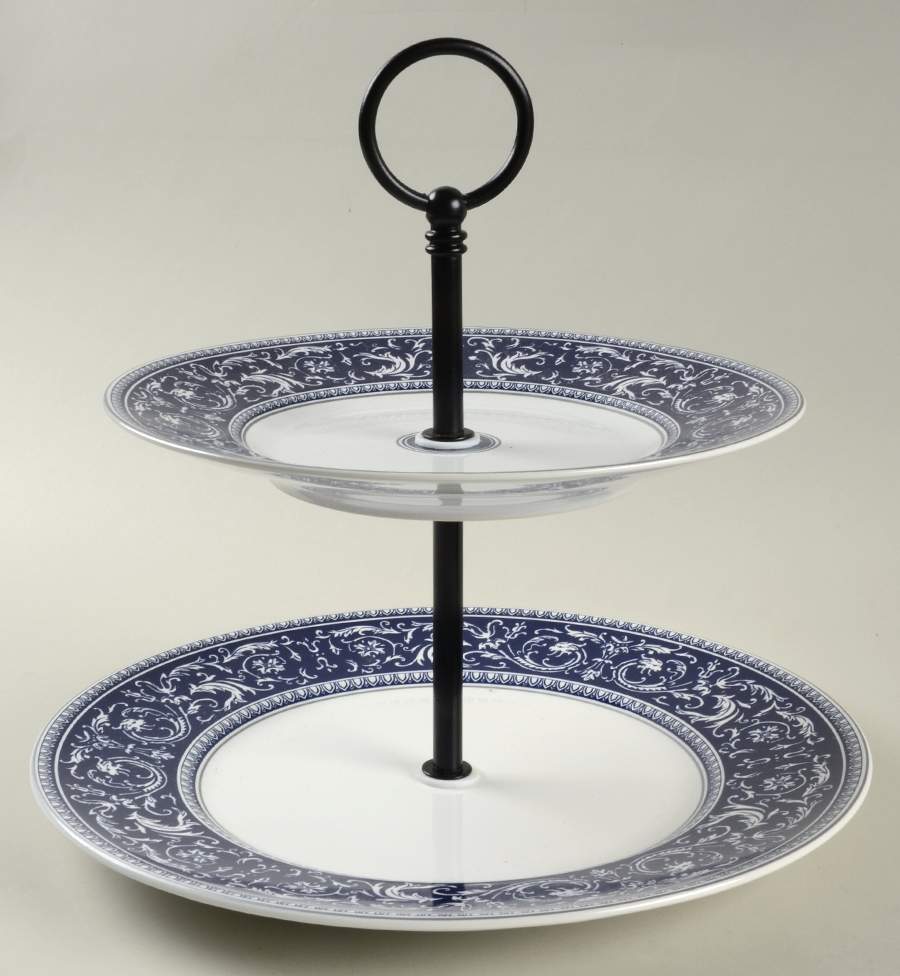Star of David 2 Tiered Serving Tray (Dinner & Salad Plate) by 222 Fifth (PTS)-1