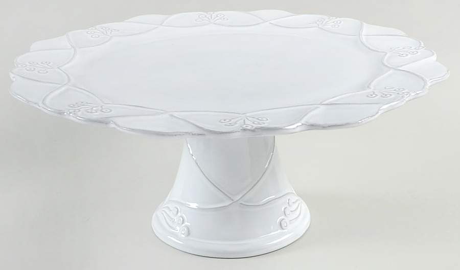 Bella Bianca 13" Diameter Pedestal Cake Stand by Arte Italica-1