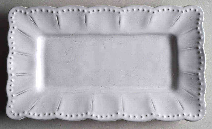 Bella Bianca 10" Rectangular Serving Platter by Arte Italica-1