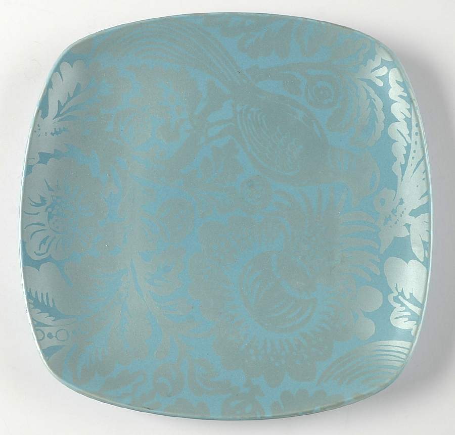Paradise Chintz Stone Blue Dinner Plate by 222 Fifth (PTS)-1