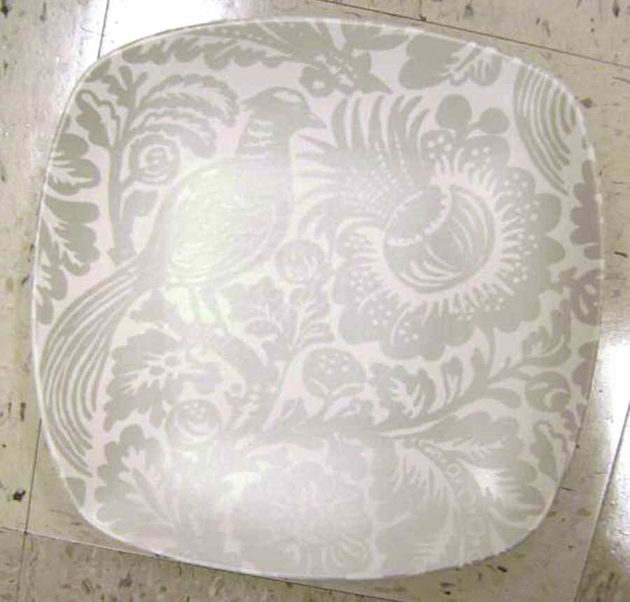 Paradise Chintz White and Silver Dinner Plate by 222 Fifth (PTS)-1