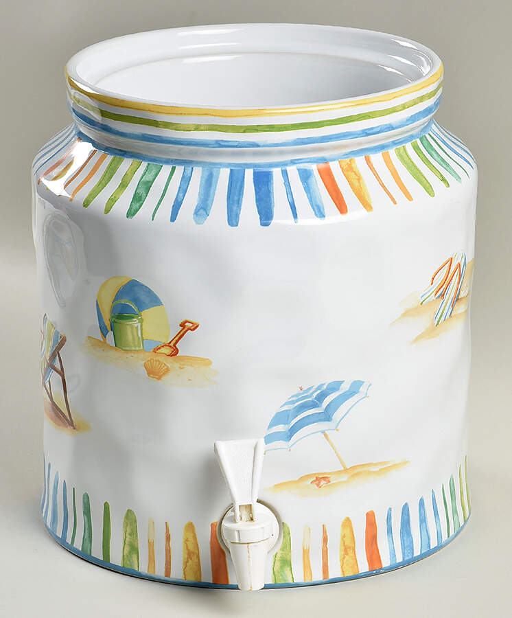 Beach Stripes Beverage Dispenser No Nld by 222 Fifth (PTS)-1