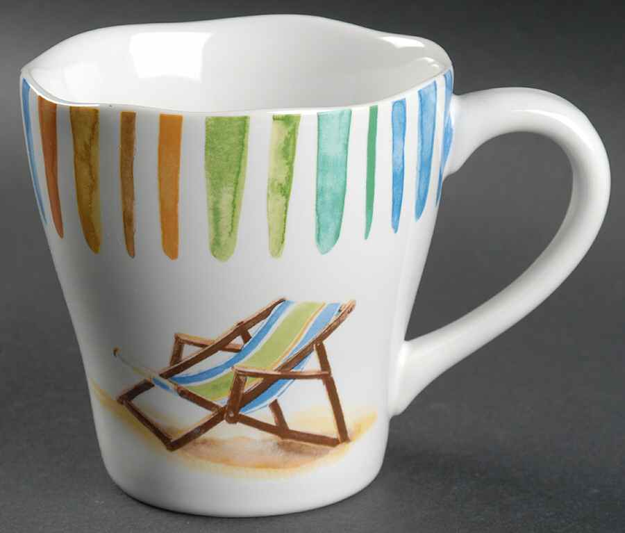 Beach Stripes Mug by 222 Fifth (PTS)-1