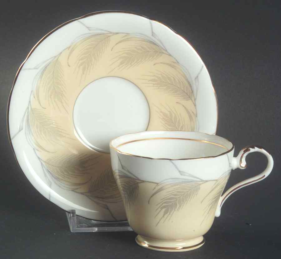 C1436 Yellow Footed Demitasse Cup & Saucer Set by John  Aynsley & Sons-1