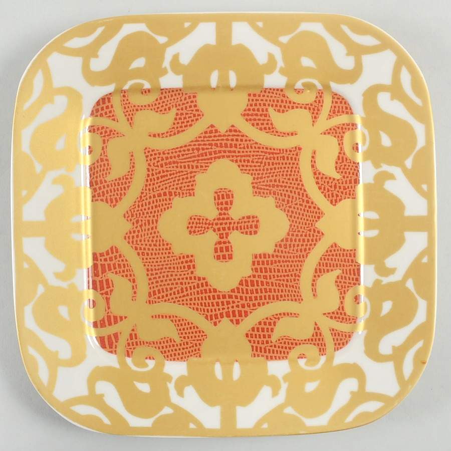 Via Venetto Red Gold Salad Plate by 222 Fifth (PTS)-1
