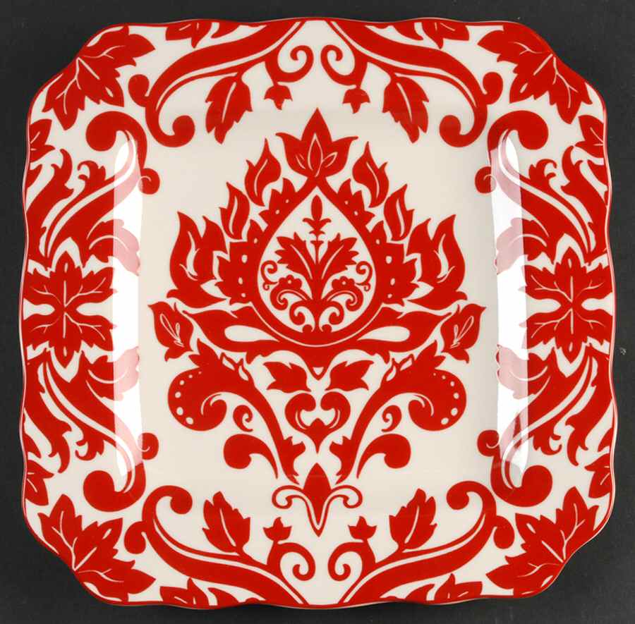 Muse Red Square Dinner Plate by 222 Fifth (PTS)-1