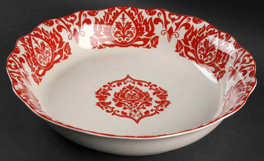 Muse Red 13" Pasta Serving Bowl by 222 Fifth (PTS)-1