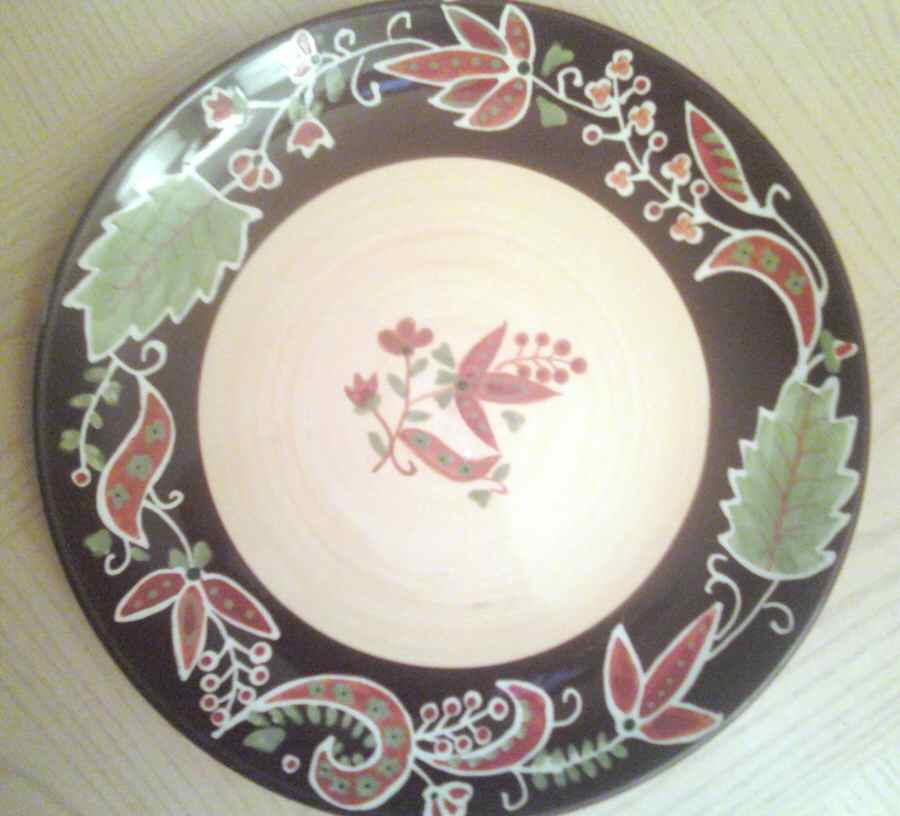 Rust Leaves Dinner Plate by 222 Fifth (PTS)-1