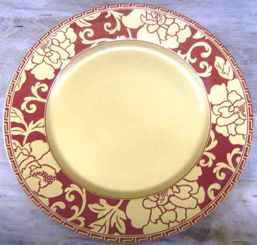 Mandalay Red Dinner Plate by 222 Fifth (PTS)-1