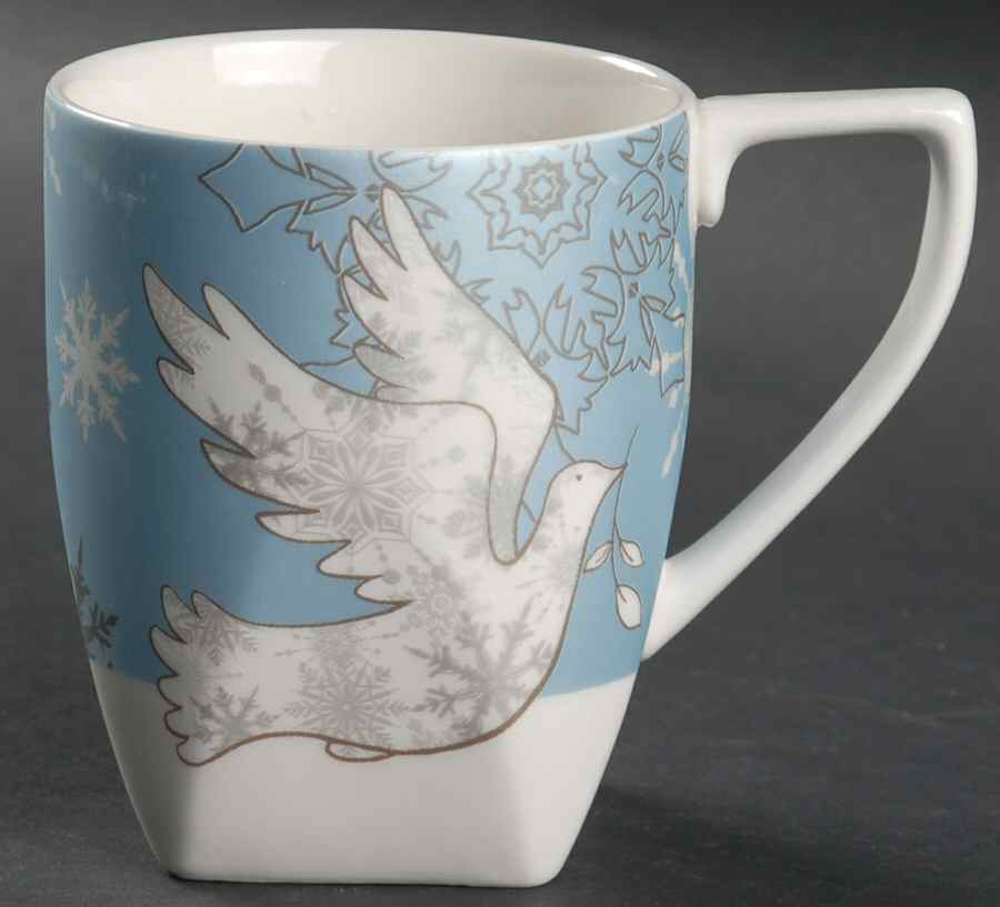 Snowy Dove Mug by 222 Fifth (PTS)-1