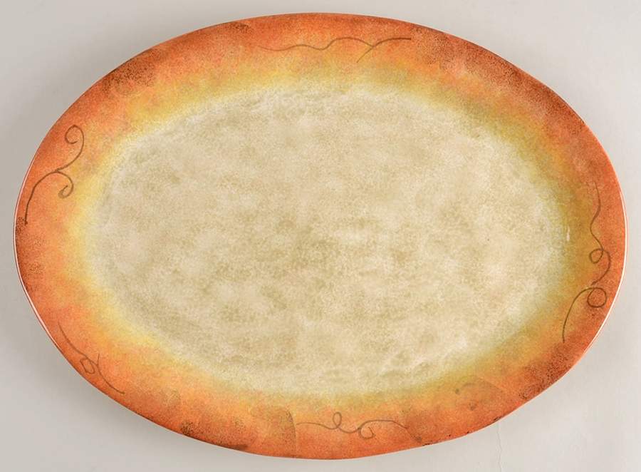 Tuscan Vine 17" Oval Serving Platter by 222 Fifth (PTS)-1