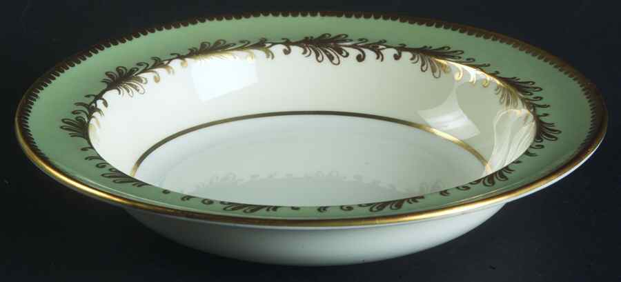 Rutland Nile Sage Green (Smooth) Rim Cereal Bowl by John  Aynsley & Sons-1