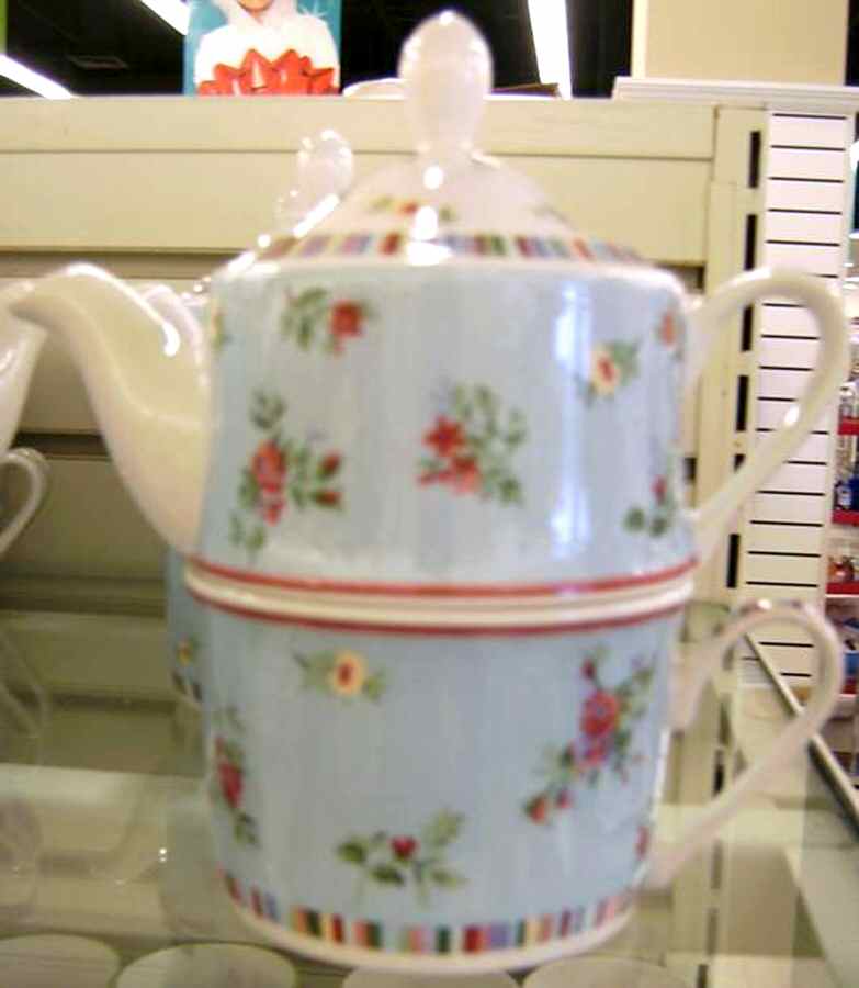 High Tea Individual Teapot & Lid with Cup by Laura Ashley-1