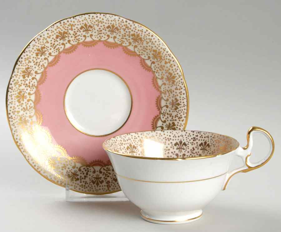 1692 Footed Cup & Saucer Set by John  Aynsley & Sons-1