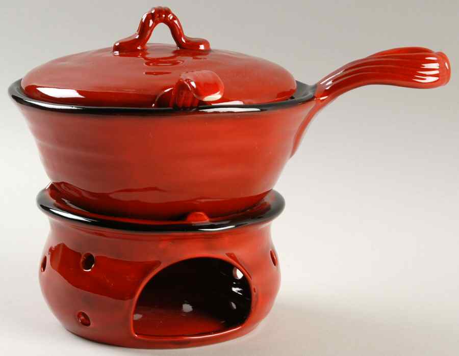 Tapas Saucepan & Lid w/Ladle & Warmer by Ambiance-1