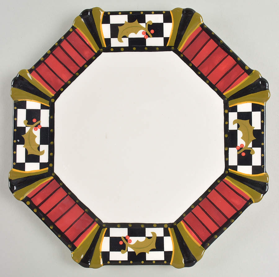 Amber Rose Octagonal Dinner Plate by Ambiance-1