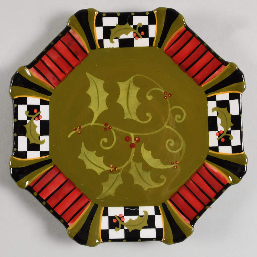 Amber Rose Octagonal Salad Plate by Ambiance-1